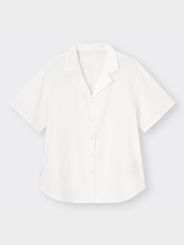 リネンブレンドオープンカラーシャツ(半袖)