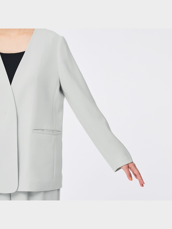 ソフトノーカラージャケットZ+E(セットアップ可能)