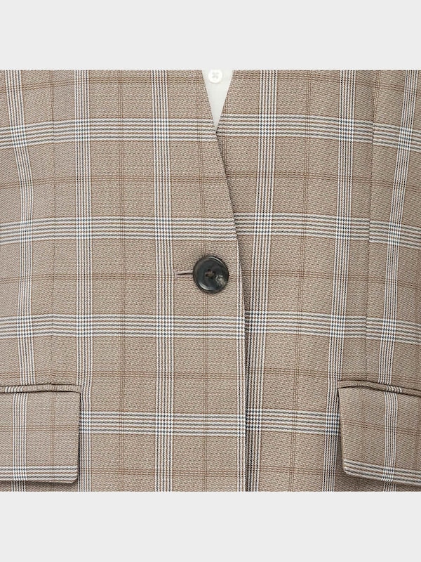 チェックノーカラージャケットRS+E