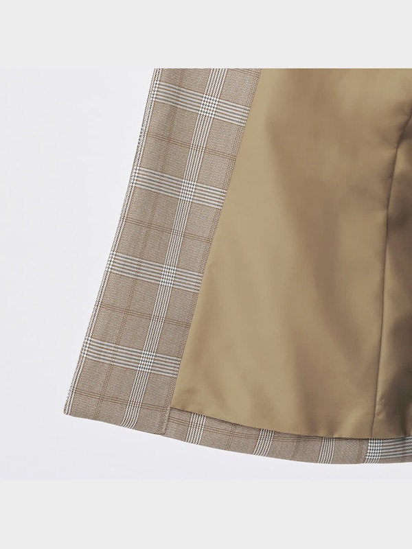 チェックノーカラージャケットRS+E