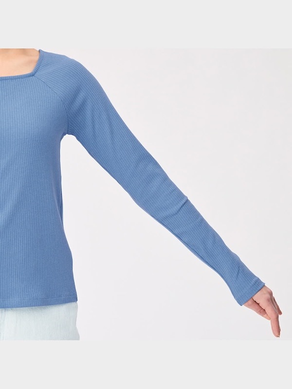 リブスクエアネックコンパクトT(長袖)Z