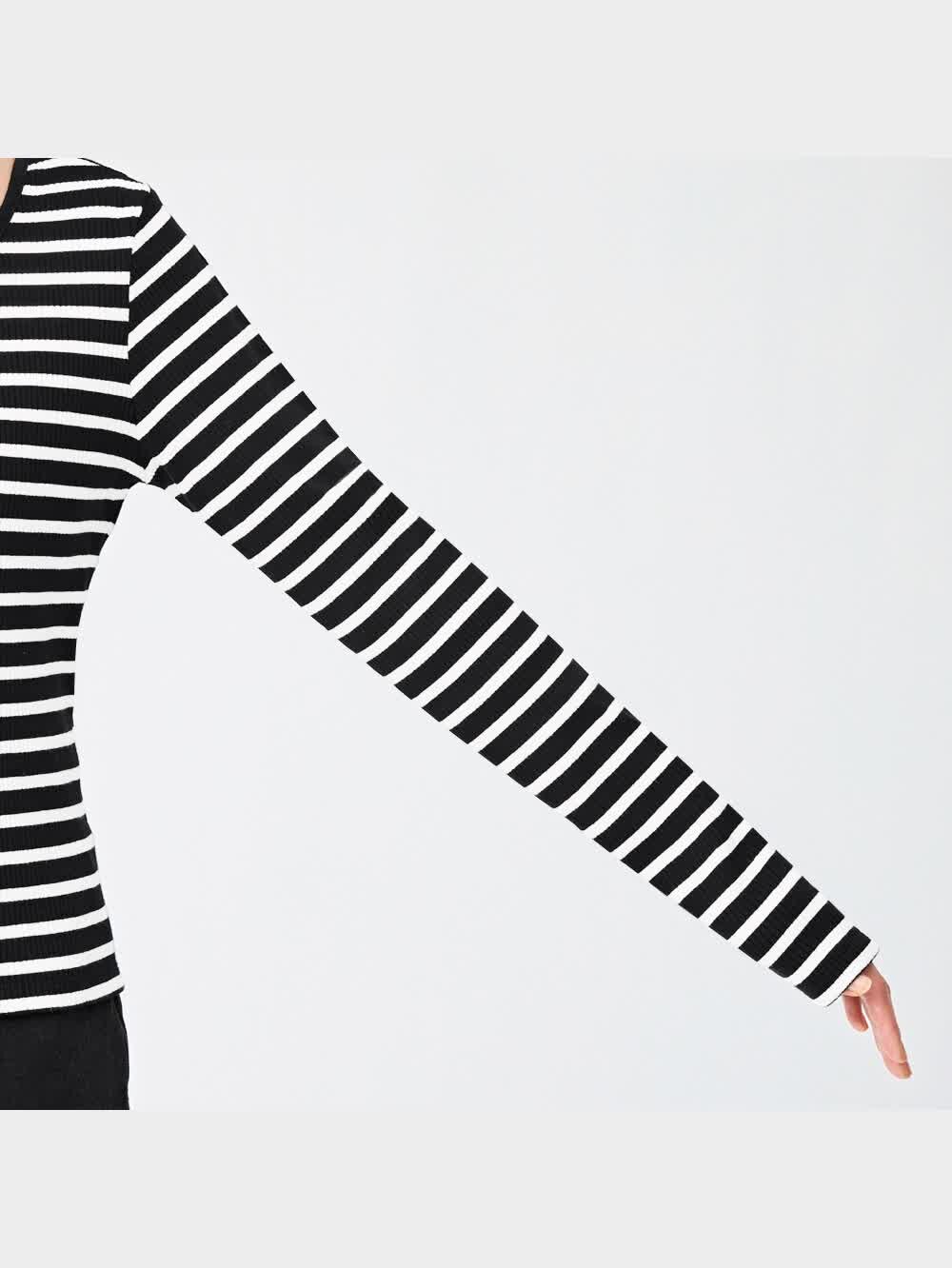 GMページです。 GU公式 | ヘンリーネックT(長袖)(ボーダー)YG+X