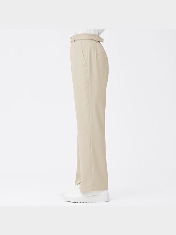 ベルテッドスリットストレートパンツZ+E(セットアップ可能)