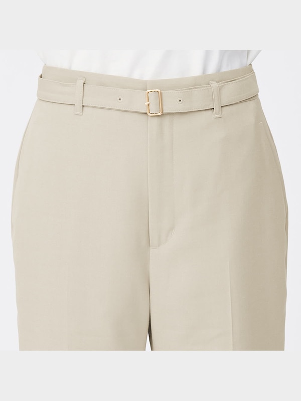 ベルテッドスリットストレートパンツZ+E(セットアップ可能)