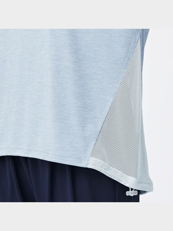 サイドメッシュヨガチュニック(半袖)GA+E