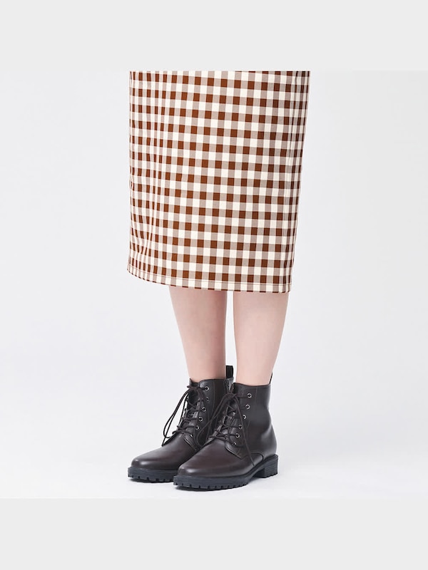 ギンガムチェックナロースカートYG+X