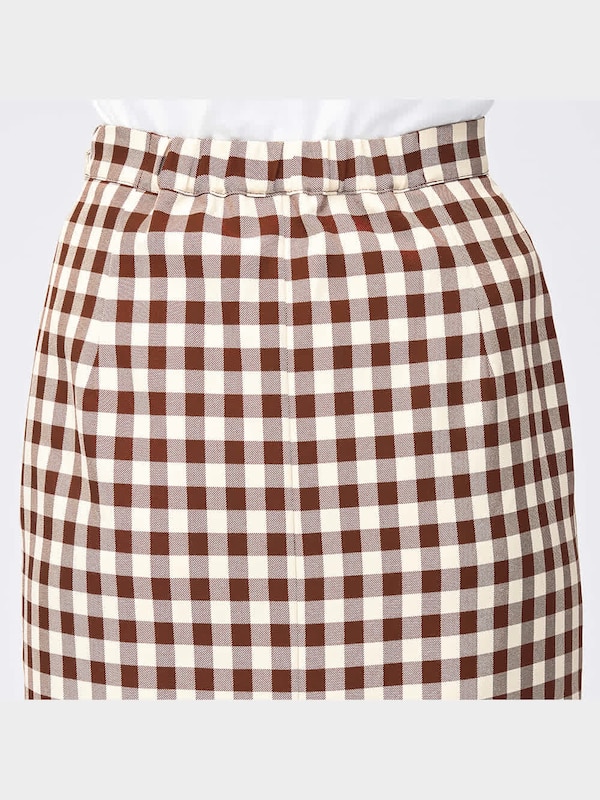 ギンガムチェックナロースカートYG+X
