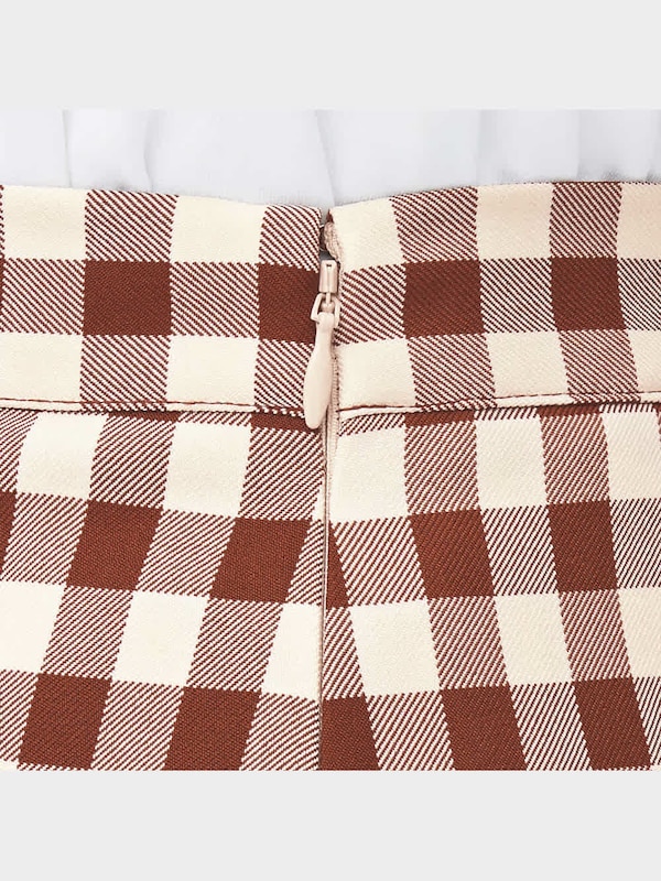 ギンガムチェックナロースカートYG+X