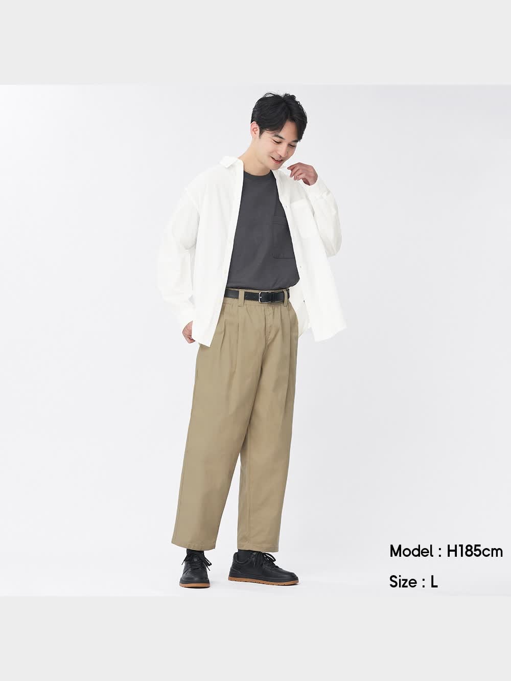 GU公式 | スーパーワイドシェフパンツ(ステッチ)NT+E