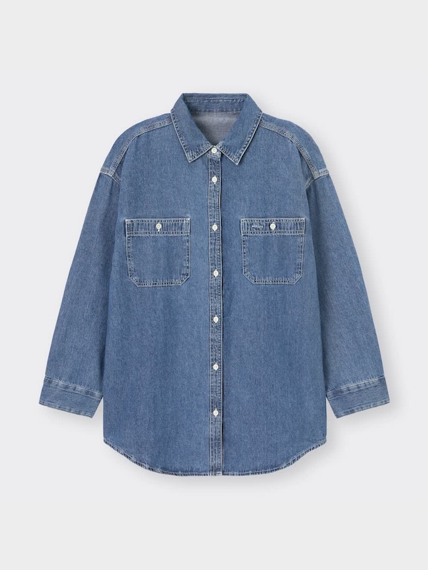 ライトデニムオーバーサイズシャツ(長袖)RS+X