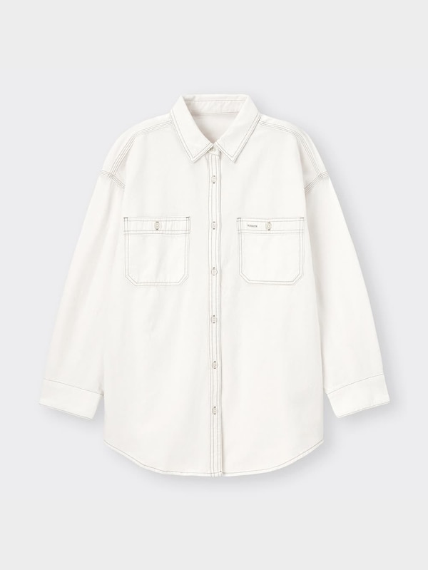 ライトデニムオーバーサイズシャツ(長袖)RS+X