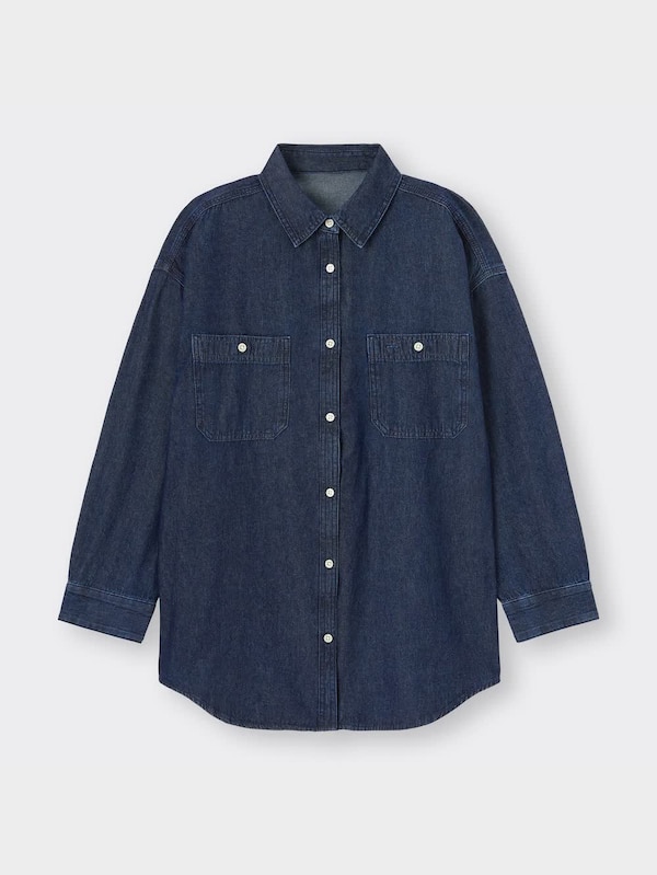 ライトデニムオーバーサイズシャツ(長袖)RS+X