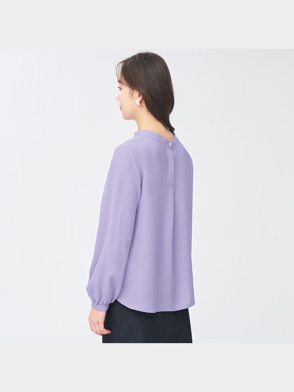 5mm3mmジャーセミ GU公式 | 2WAYネックブラウス(長袖)Z