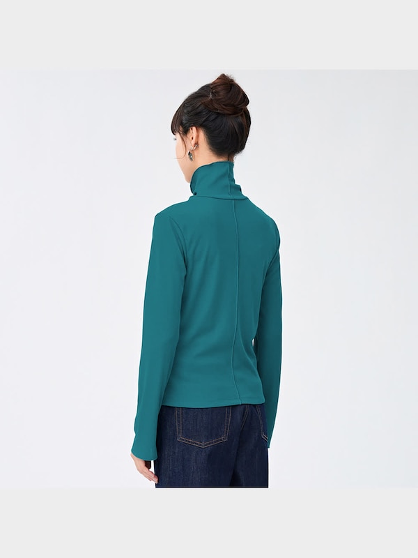 リブハイネックT(長袖)Q+E