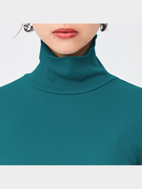 リブハイネックT(長袖)Q+E