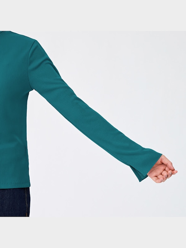 リブハイネックT(長袖)Q+E