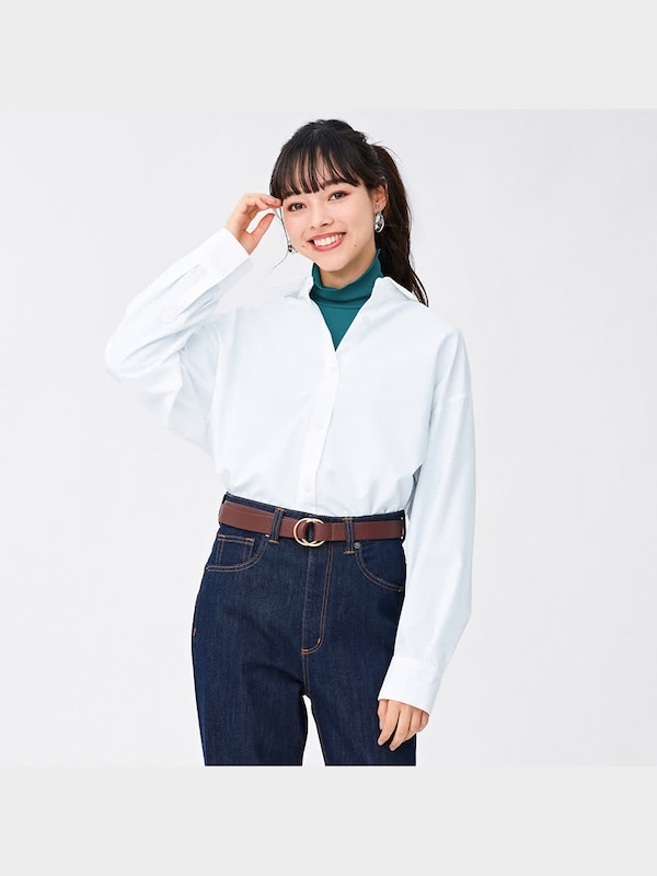 リブハイネックT(長袖)Q+E