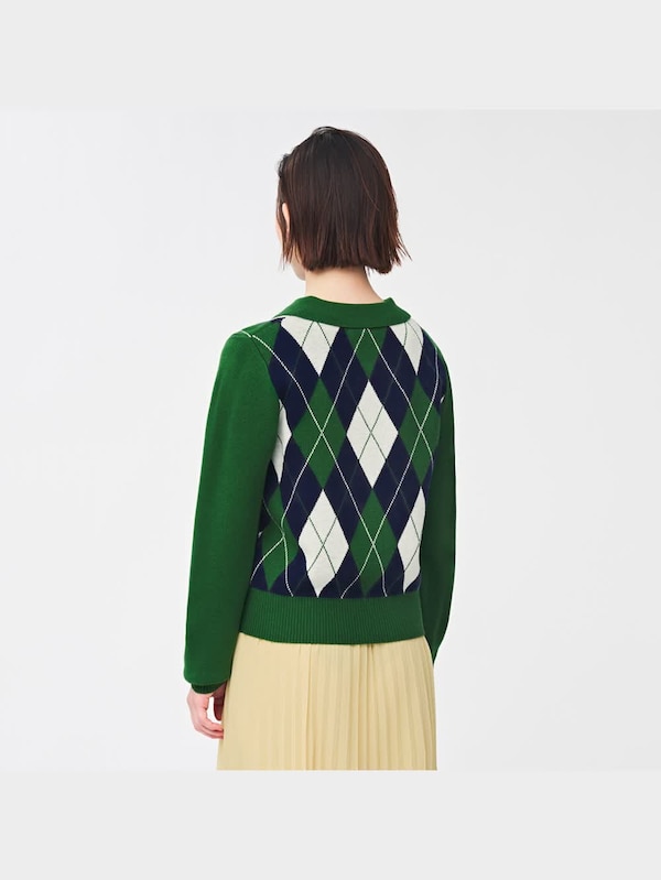 アーガイルポロセーター(長袖)Q