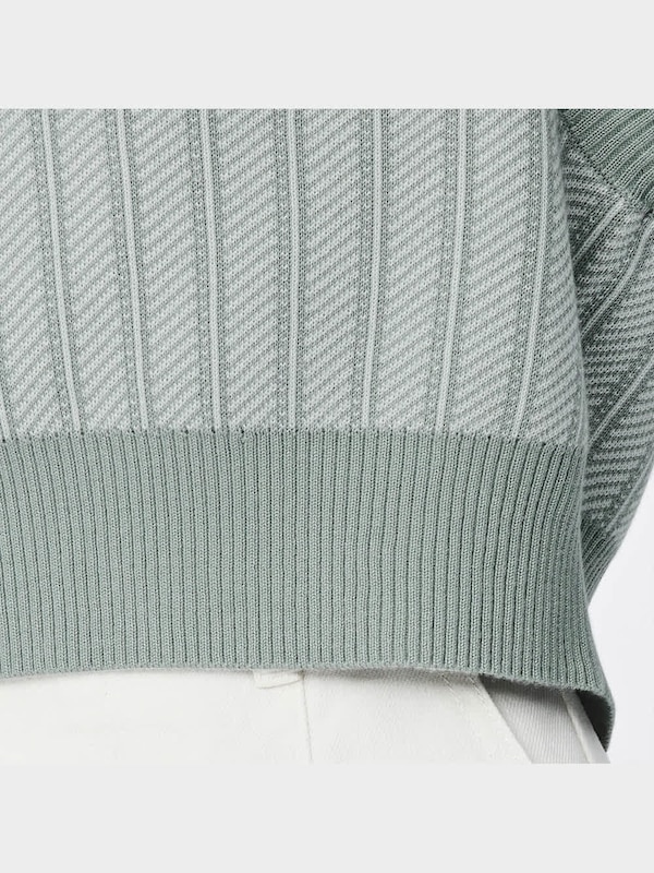 ジャカードクロップドニットベストNT+E