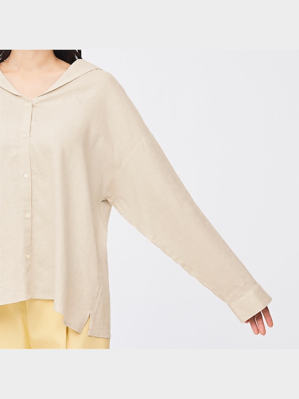 リネンブレンドセーラーシャツ(長袖)RS+E