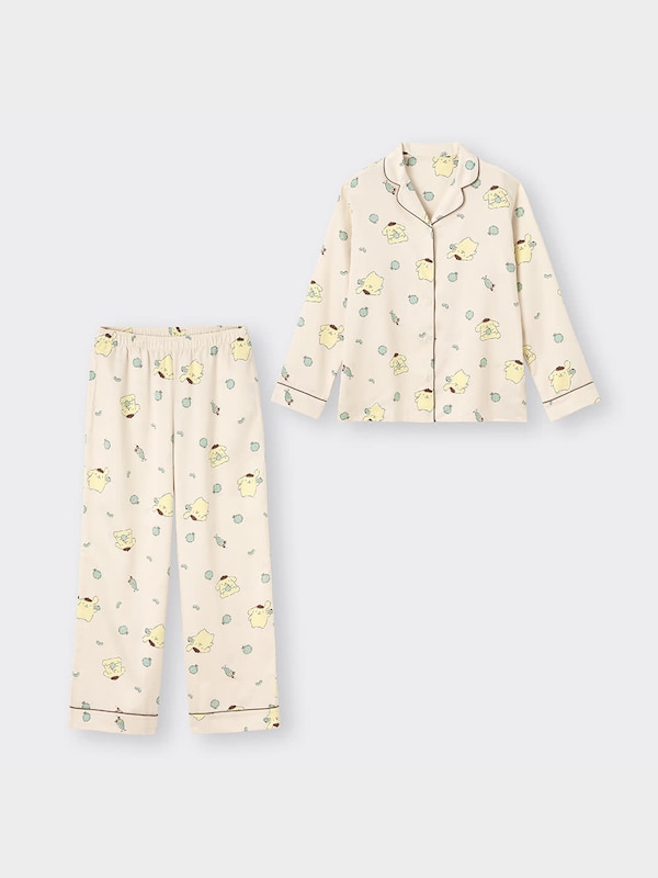 サテンパジャマ(長袖&ロングパンツ) SANRIO CHARACTERS +E