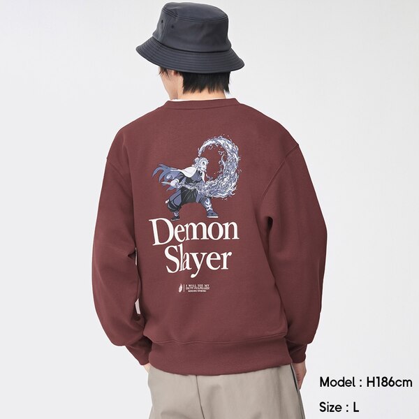 スウェットシャツ(長袖) Demon Slayer 3-WINE