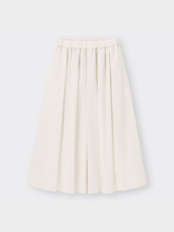 タックフレアカラーミディスカート