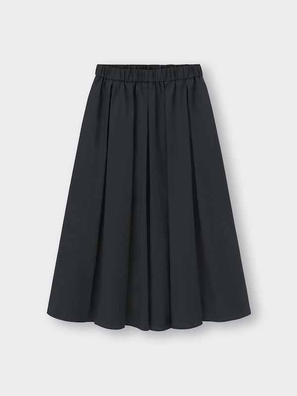 タックフレアカラーミディスカート