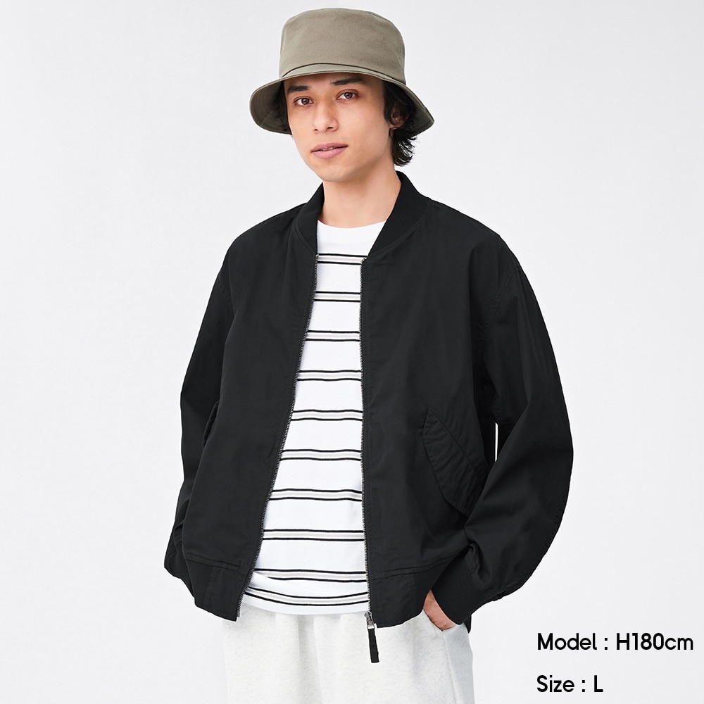 Gu公式 コットンリラックスフィットma 1ブルゾン ファッション通販サイト