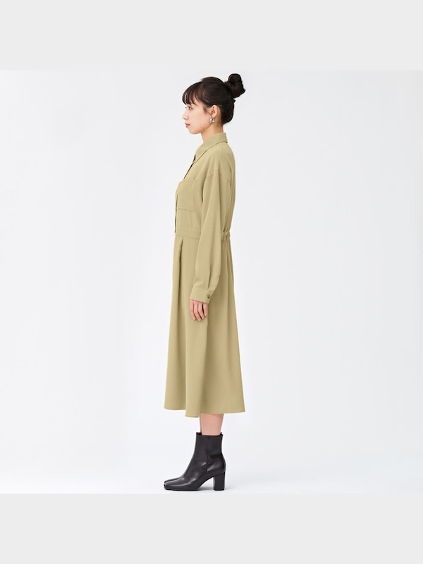 フロントボタンワンピース(長袖)YG+X