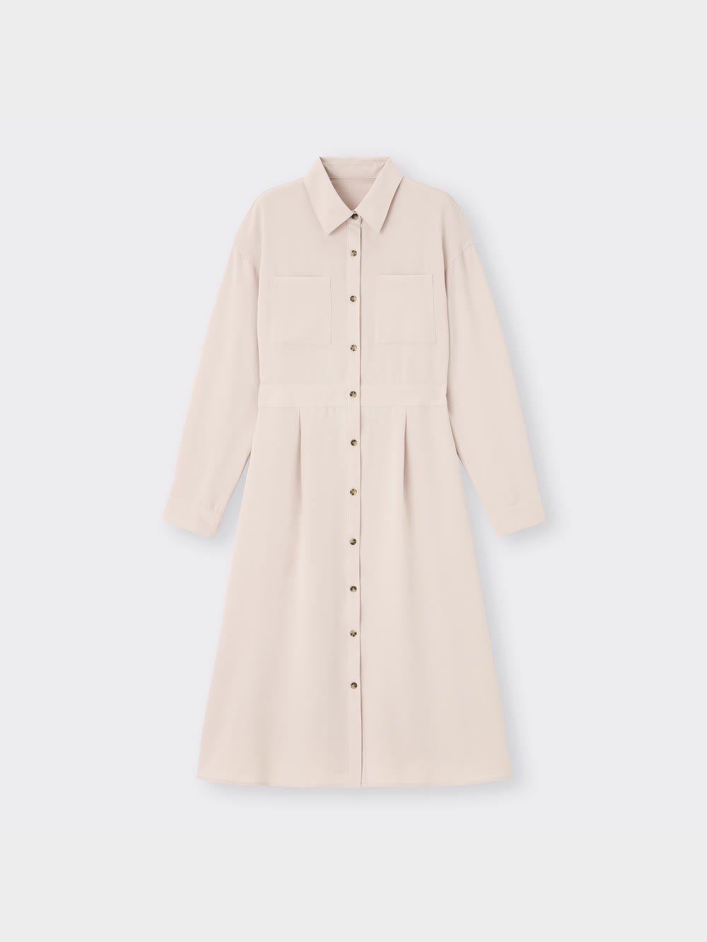 GU公式 | フロントボタンワンピース(長袖)YG+X