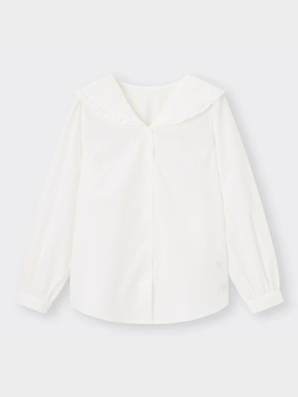 フリルカラーブラウス(長袖)YG+X