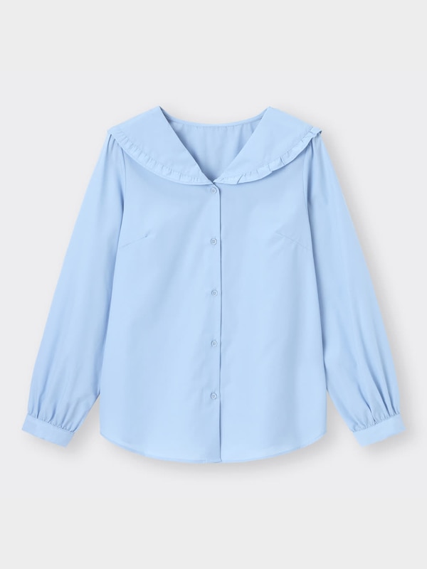 フリルカラーブラウス(長袖)YG+X