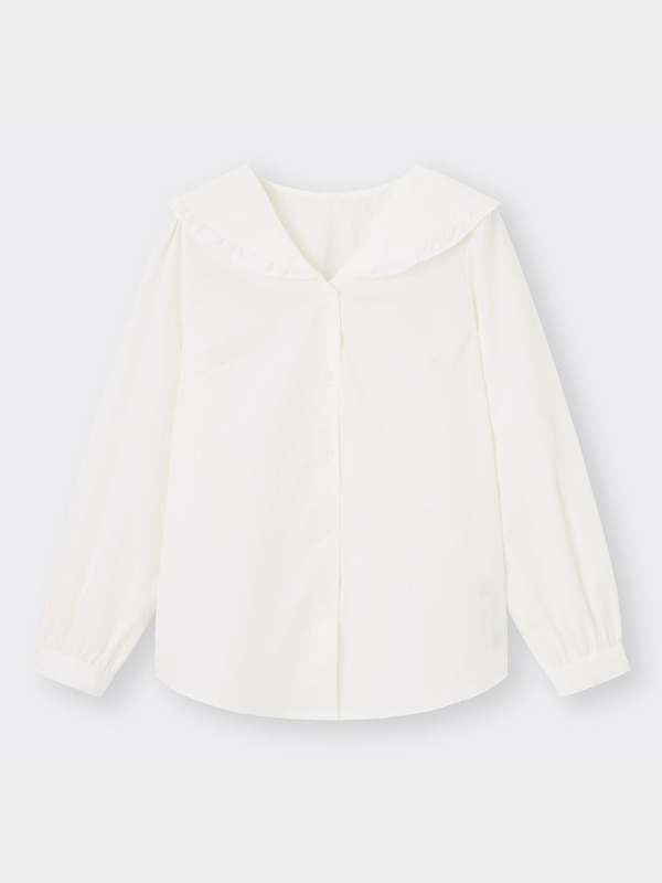 フリルカラーブラウス(長袖)YG+X