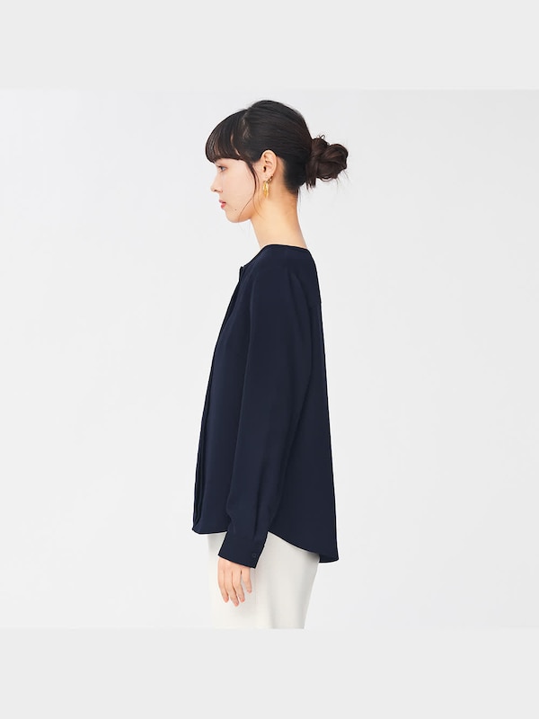 フロントタックブラウス(長袖)Z+X