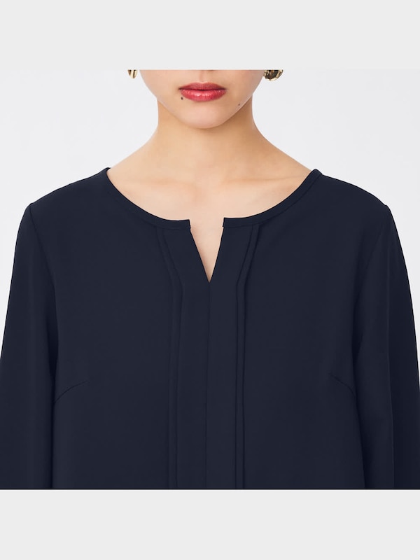 フロントタックブラウス(長袖)Z+X