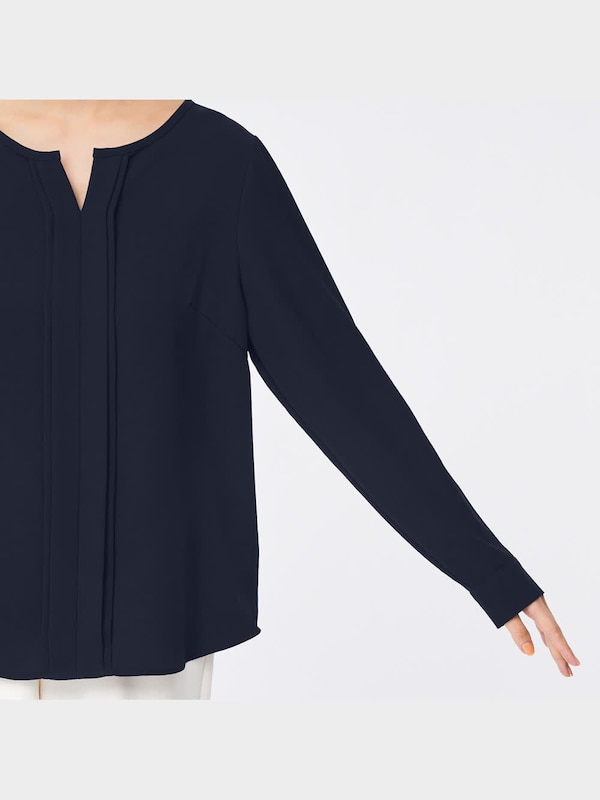 フロントタックブラウス(長袖)Z+X