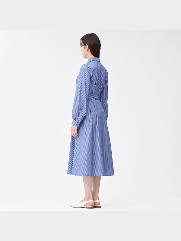 ストライプシャツワンピース(長袖)Z+E