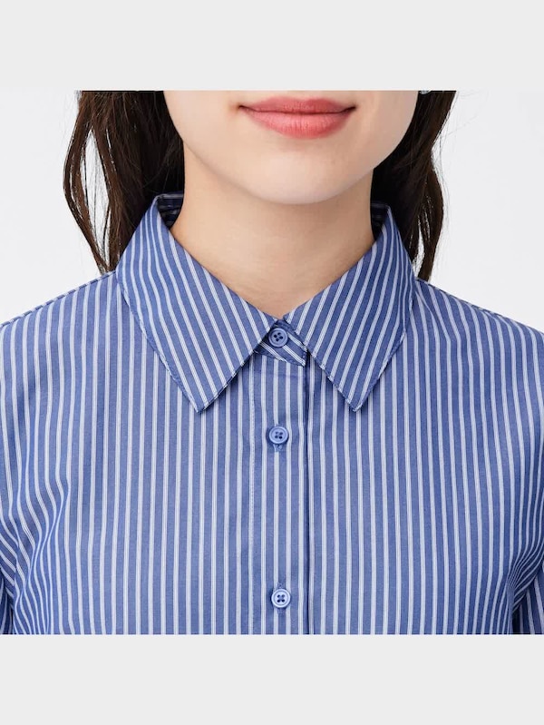 ストライプシャツワンピース(長袖)Z+E