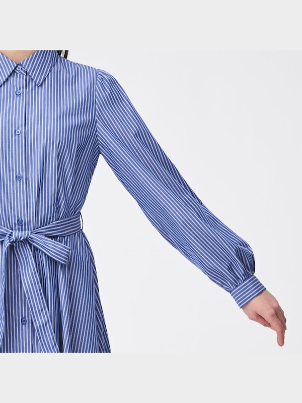 ストライプシャツワンピース(長袖)Z+E