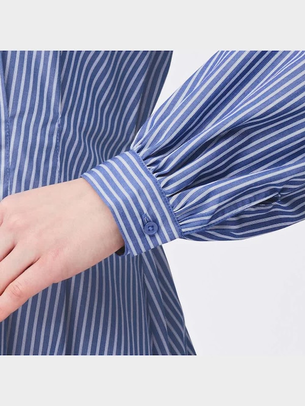 ストライプシャツワンピース(長袖)Z+E