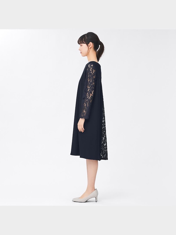 レーススリーブワンピース(長袖)Z+X