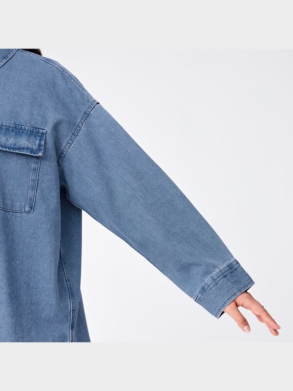 デニムオーバーサイズシャツ(長袖)OSB+EC