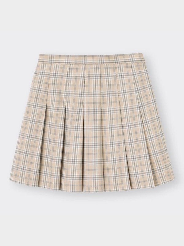 チェックプリーツミニスカートYG+X