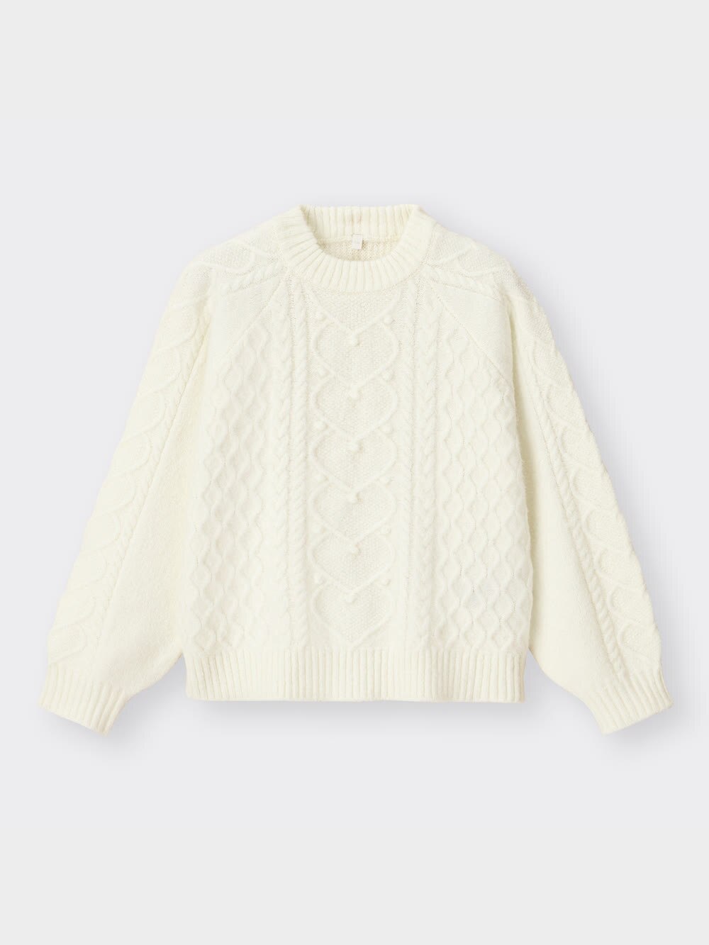 GU公式 | GIRLSケーブルセーター(長袖)