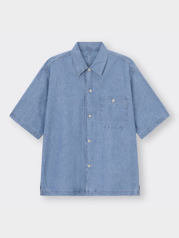 デニムオーバーサイズワークシャツ(5分袖)