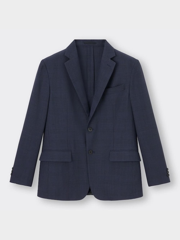 ウォッシャブルテーラードジャケット(チェック)SW+X(セットアップ可能)