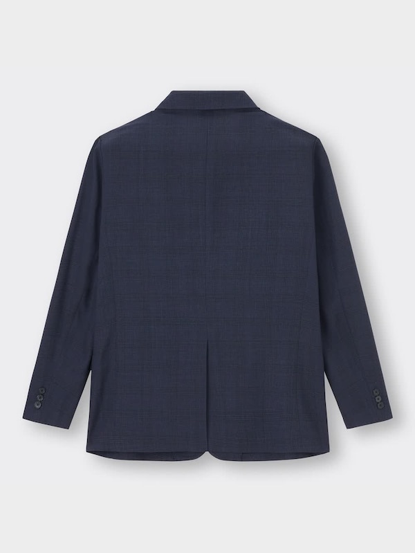 ウォッシャブルテーラードジャケット(チェック)SW+X(セットアップ可能)