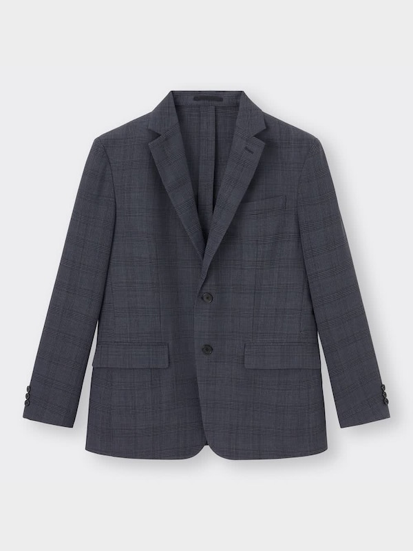 ウォッシャブルテーラードジャケット(チェック)SW+X(セットアップ可能)