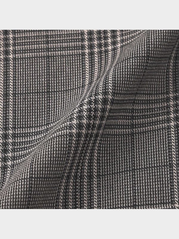 タックセミワイドパンツ(チェック)(セットアップ可能)